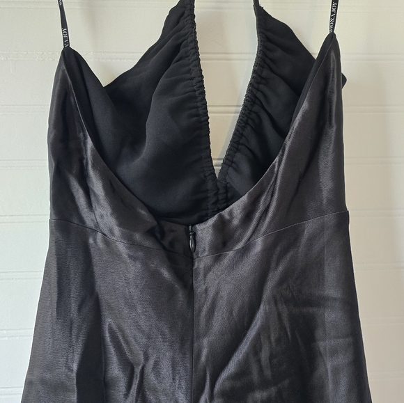 NWT Shona Joy Revolve Giselle Ruched Halter Mini Dress Black 4 - Picture 7 of 11